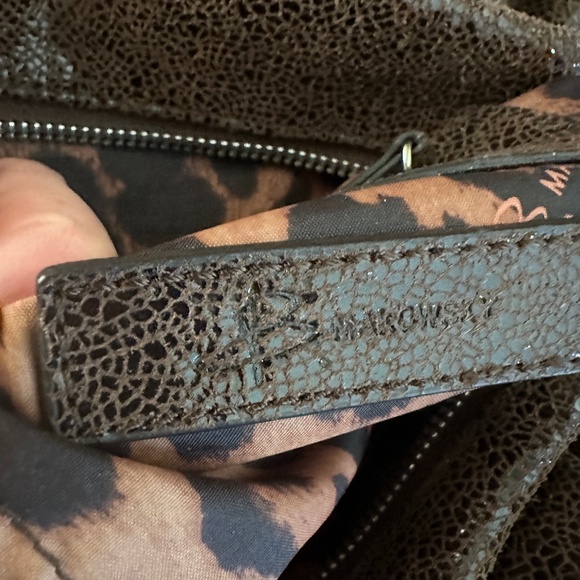 B Markowsky Brown Leather Handbag Purse - Picture 15 of 16